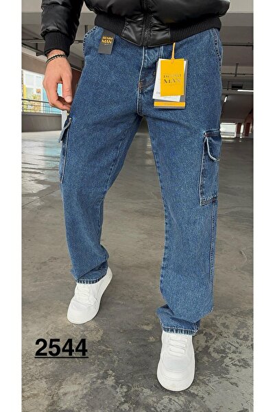 DENIM MAN KOYU MAVİ BAGGY KARGO