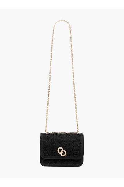 Celeste Rhinestone Embellished Crossbody Bag with Chain Strap