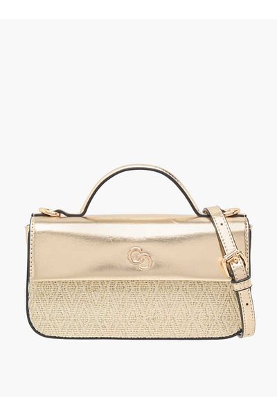 Celeste Textured Satchel Bag with Detachable Strap and Top Handle