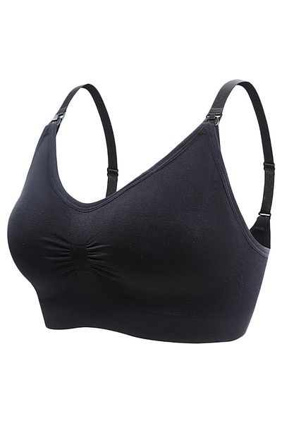 Blooming Blossom Seamless Wireless Nursing Bra - Black 42/95BC