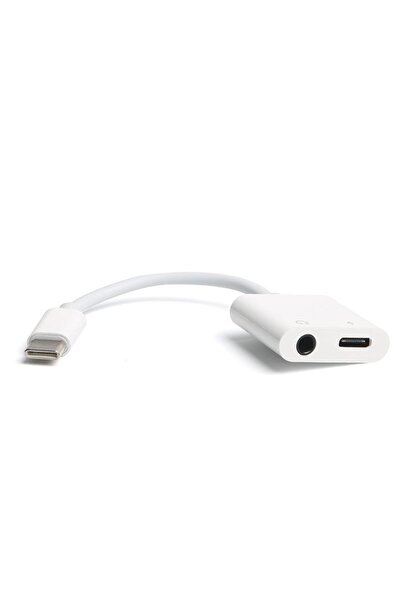 Ceptex İphone Type-c to 3.5mm aux Usb-c Kulaklık ve Şarj Çoklayıcı Kablo Çevirici JH-031