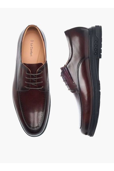 Le Confort Solid Derby Shoes with Lace-Up Closure