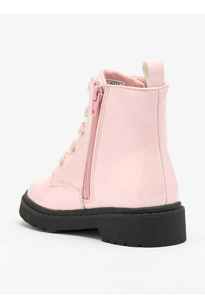 Hello Kitty Print Ankle Boots with Zip Closure