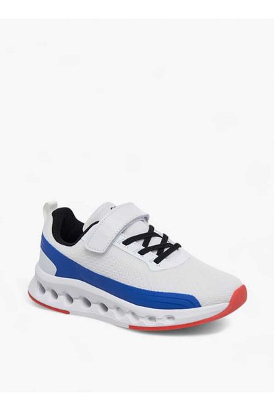 Kappa Boys' Logo Print Walking Shoes with Hook and Loop Closure