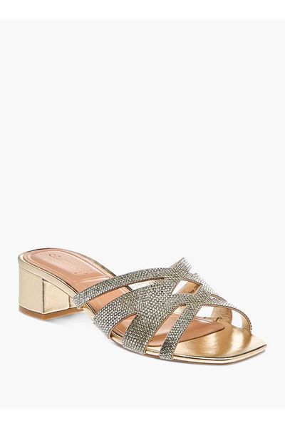 Celeste Women's Embellished Slip-On Sandals with Block Heels