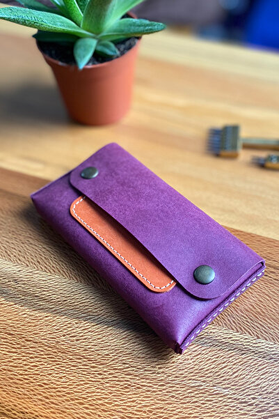 Bolt Leather %100 Gerçek Deri Kese - Aksesuar Çantası / MOR