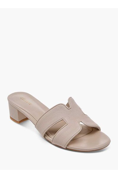 Celeste Women's Cutout Detail Slip-On Sandals with Block Heels