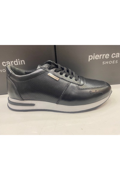 Pierre Cardin fabricație internă din piele naturală neagră zilnică