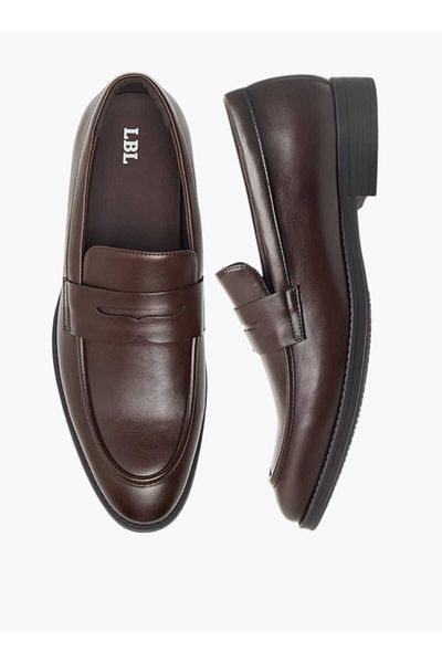 LBL by Shoexpress Solid Loafers with Cutout Detail