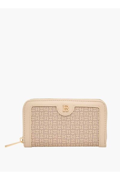 Flora Bella by Shoexpress محفظة Flora Bella Monogram Print مع سحاب للإغلاق