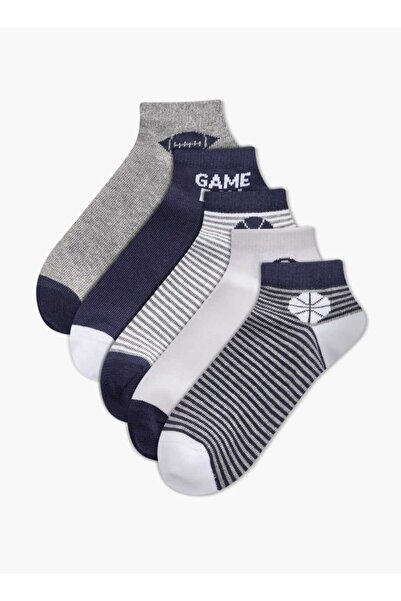 Juniors Juniors Printed Ankle Length Cotton Socks - Set of 5