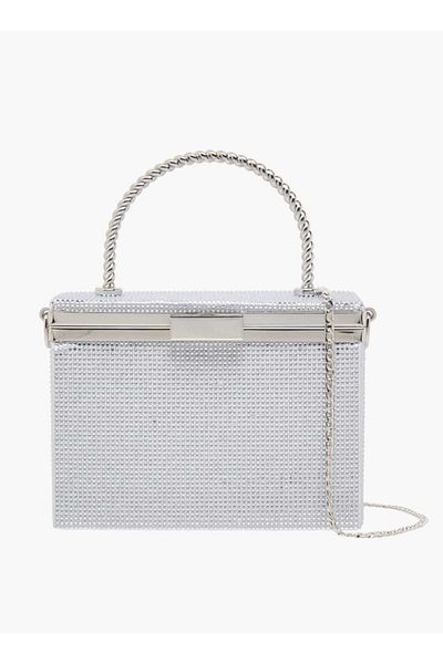 Celeste Embellished Crossbody Bag with Flap Closure and Chain Strap