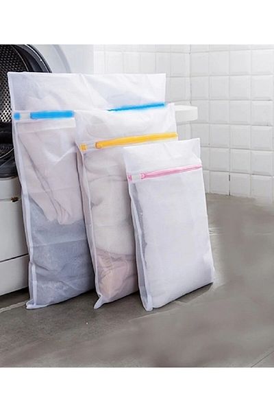 ELİOSA Set of 3 Colorful Zippered Laundry Net