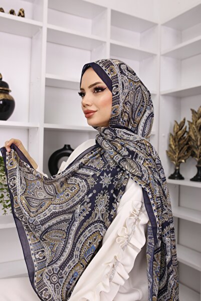 feronis شال قطني بنمط ريترو من الحرير الناعم