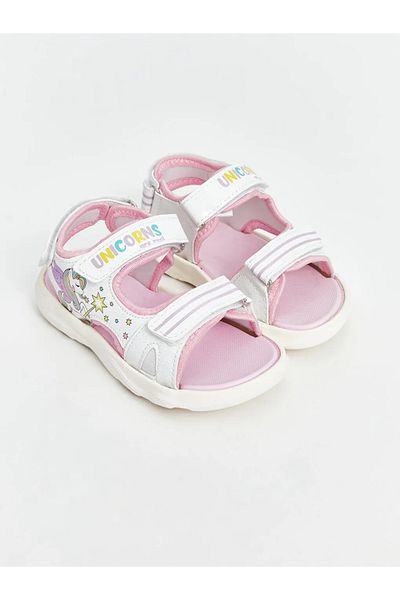 LC Waikiki LCW STEPS Λευκά Velcro Διπλά Σανδάλια για κορίτσια