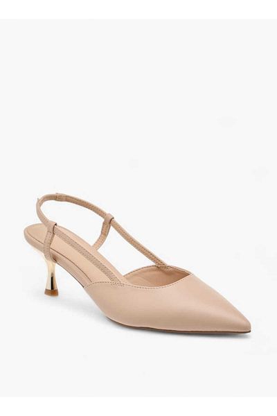 Flora Bella by Shoexpress Flora Bella Solid Slingback Slip-On Shoes with Stiletto Heels