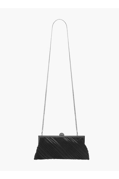 Celeste Textured Clutch with Chain Strap