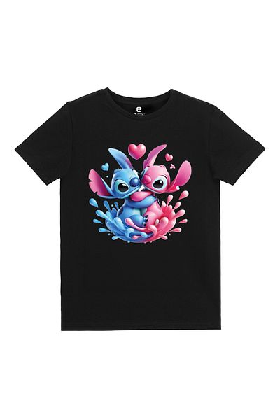 EZ Design Tricou pentru copii cu imprimeu Stitch and Angel Design