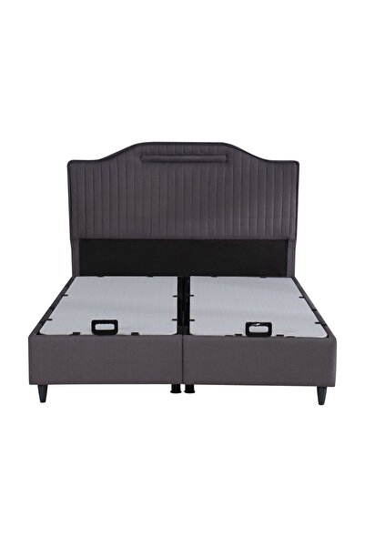 Kilim Mobilya Royal Lux Sandıklı Baza Başlık Seti ANTRASİT (YATAK DAHİL DEĞİL...