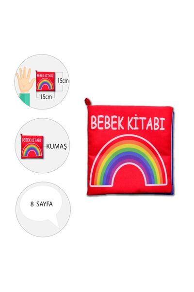 Tox Bebek Renkli Kumaş Sessiz Kitap T061 - Bez Kitap , Eğitici Oyuncak , Yumuşak Ve Hışırtılı