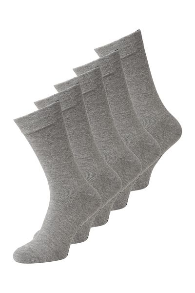 Jack & Jones Мъжки чорапи JACJENS, 5 броя, 40-46, светлосиви, 12113085