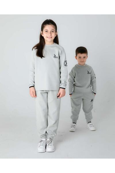 Black One Boys/Girls Adjustable Waist Cycling Collar Tracksuit Suit