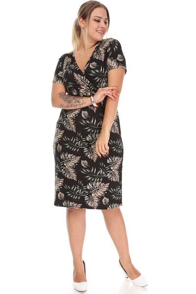 modayız Φόρεμα 18b-1225 με διπλό στήθος για κολάρο Plus Size