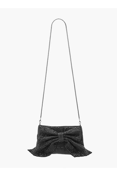 Celeste Bow Embellished Crossbody Bag with Chain Strap