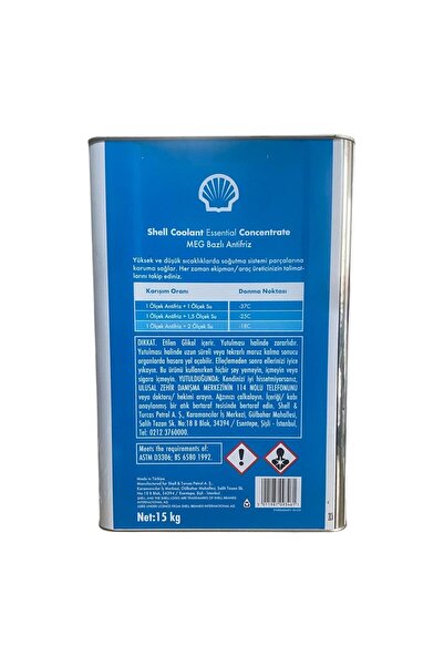 SHELL Antifiriz Coolant Essentıal 15 Kg