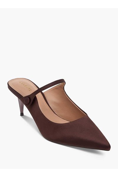Celeste Celeste Women's Solid Pointed Toe Slip-On Shoes with Stiletto Heels