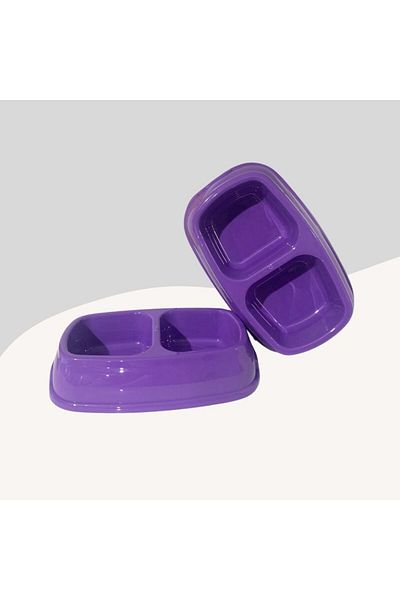 Miçikopet Food and Water Bowl for Cats and Small Breed Dogs Purple
