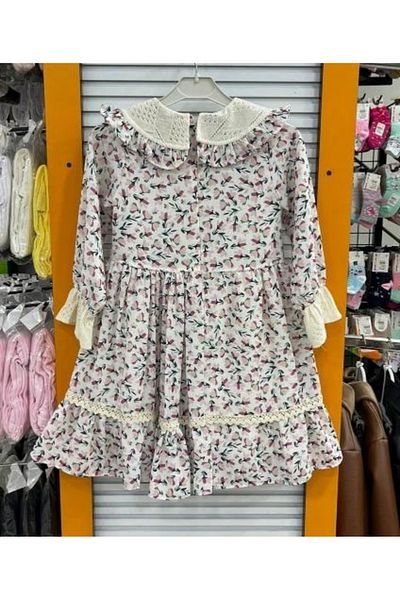 Yonca Çocuk SONÖZ Kids 1112 Rochie cu guler tricot pentru fete