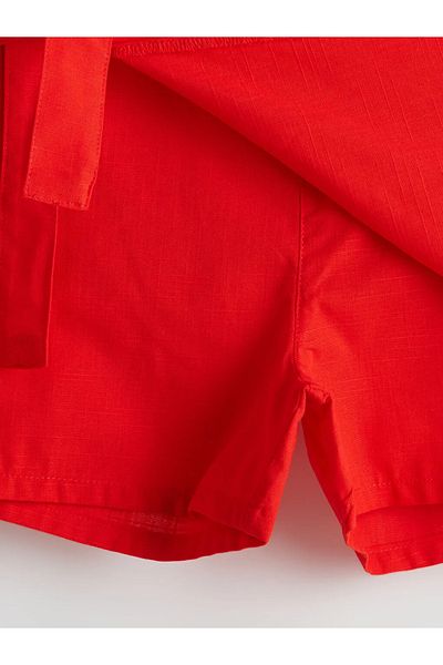 LC Waikiki Lcw Kids Red Elastic Waist Girl's Shorts Skirt