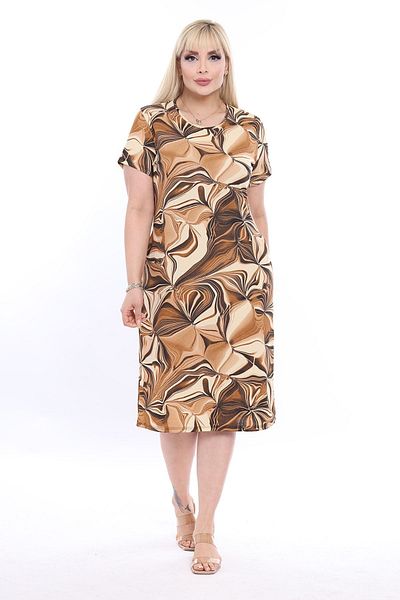 modayız Καλοκαιρινό φόρεμα με τσέπες Plus Size 10d-2316
