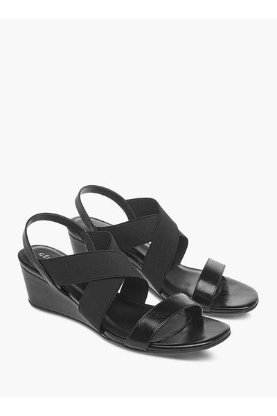 Celeste Women's Solid Sandals with Wedge Heels