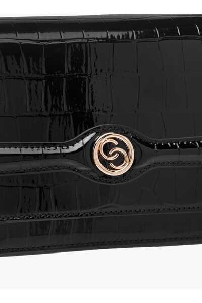 Celeste Textured Crossbody Bag with Button Closure and Chain Strap - W 7 x H 14 x D 21 cm