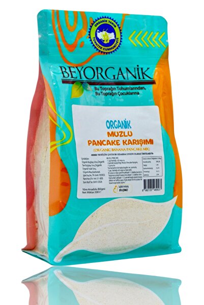 BEYORGANİK Organik Muzlu Pankek Karışımı 300gr (PESTİSİT VE AFLATOKSİN ANALİZLİ)
