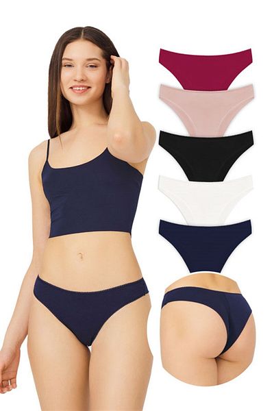 Cottonhill Cotton Basic női brazil bugyi 5 csomag