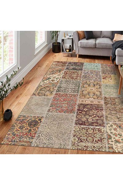 Bamyum Nadine Bedruckter Teppich Chenille-Druck Maschinell hergestellter Teppich