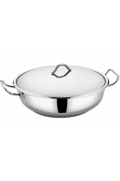 gülsan Mega Flat Stainless Steel Rice Pot 34 cm