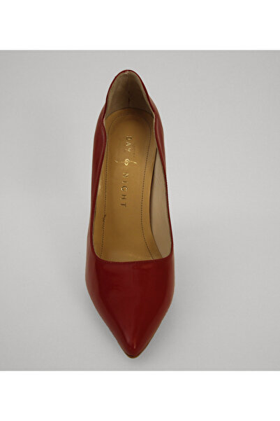 Karnaval Kırmızı Hakiki Deri Rugan Stiletto Kadın Ayakkabı