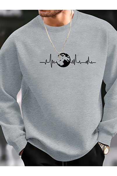 Lider Leather Hanorac imprimat cu gâtul în formă de O - Design elegant și con...