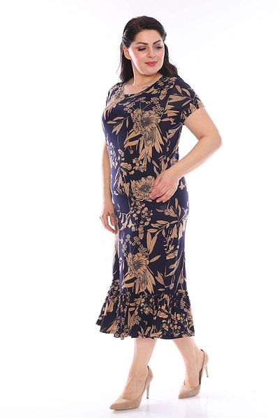 modayız Φούστα με σχέδιο Frilly Plus Size Φόρεμα 23c-0951