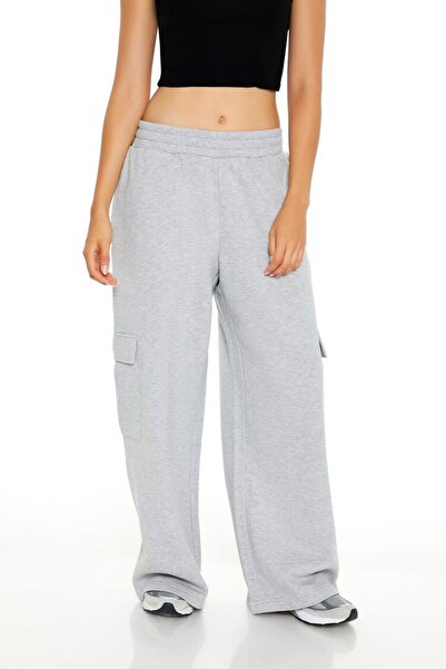 Forever 21 Mid-Rise Wide-Leg Kargo Eşofman Altı