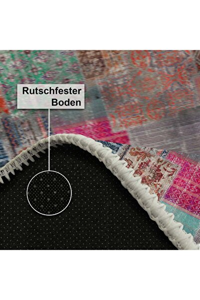 Bamyum Denise Bedruckter Teppich Chenille-Druck Maschinell Hergestellt Teppich