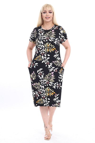 modayız Summer Plus Size Dress with Pockets 37b-2368