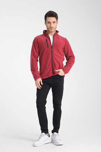 KAPHONE Unisex Fleece Full Zipper 3 Pocket Fleece Jacket