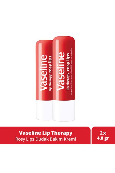 Vaseline Rosy Lips Lip Therapy Lip Care Cream - 4.8 g X2