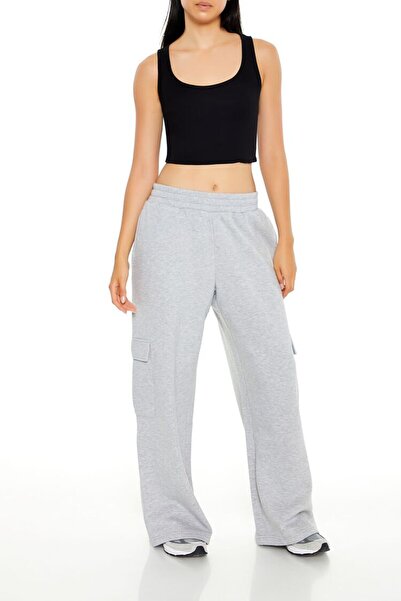 Forever 21 Mid-Rise Wide-Leg Kargo Eşofman Altı