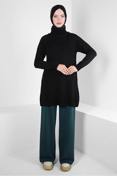 Alvina THROAT COLLAR KNITWEAR TUNIC 44061